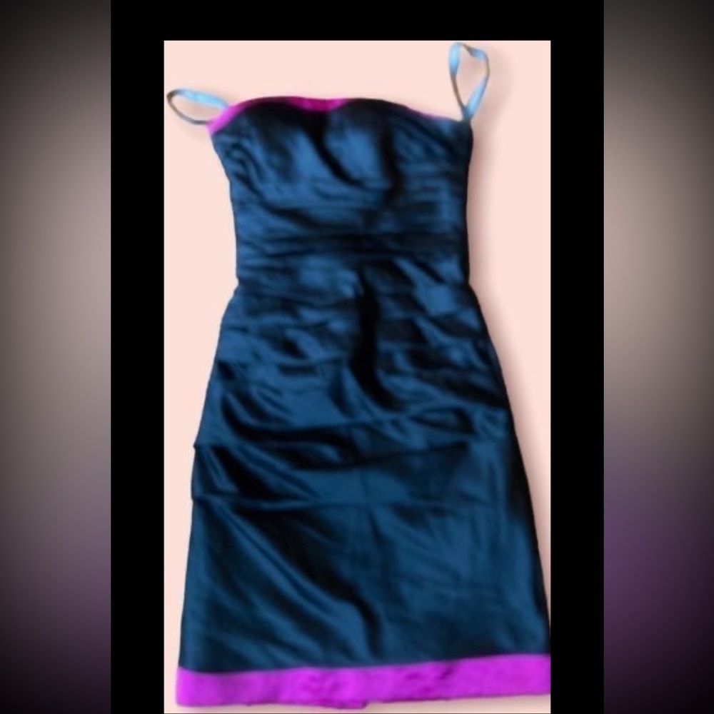 Bill levkoff black party cocktail dress size 4